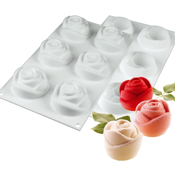 Silicone Rose Cake Mold • Baking Mold • Sugarcraft • Chocolate • New - Picture 2 of 5